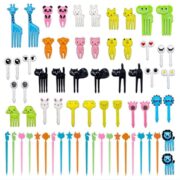 Lunchbox Picks Variety Set – 60 pcs Cute Animal & Fun Shapes, Reusable Food Picks