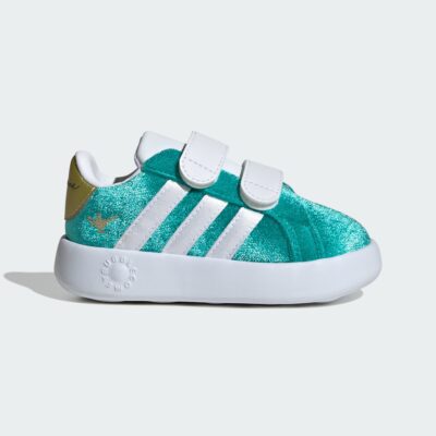 Adidas Disney Jasmine Grand Court 2.0 Shoes Kids Pure Teal / Cloud White / Gold Metallic