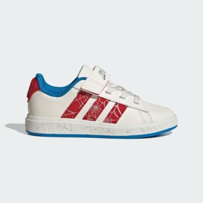 adidas Marvel Spider-Man Grand Court Shoes Kids Cloud White / Pure Ruby / Bright Blue