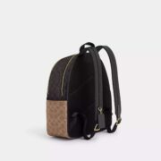 Court Backpack In Blocked Signature Canvas