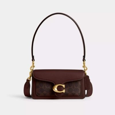 Coach Tabby Shoulder Bag 20 In Signature Canvas Brass/Maple