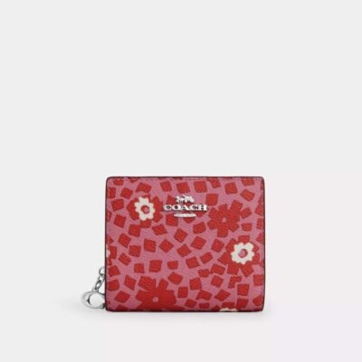 Snap Wallet With Floral Print