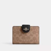 Medium Corner Zip Wallet In Signature Canvas