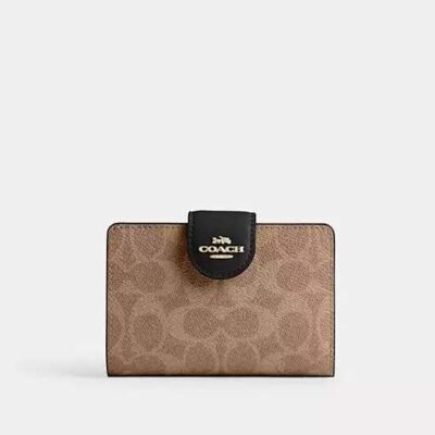 Medium Corner Zip Wallet In Signature Canvas