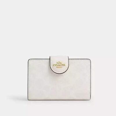Medium Corner Zip Wallet In Signature Canvas