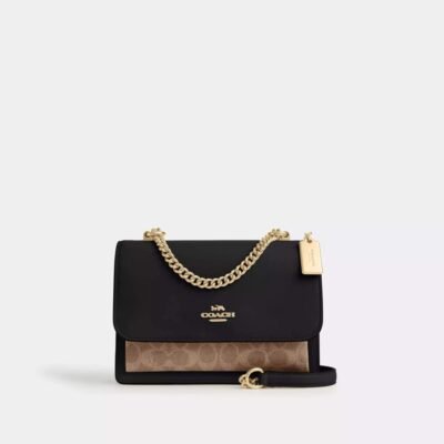 Coach Klare Crossbody Bag In Signature Canvas Im/Tan/Black Multi