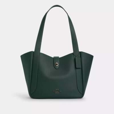 Coach Hadley Turnlock Tote Bag Gunmetal/Dark Teal