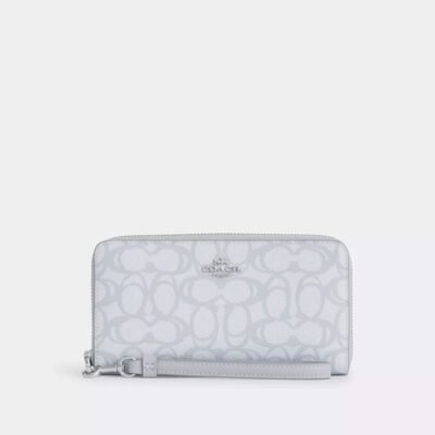 Long Zip Around Wallet In Sketch Signature Canvas