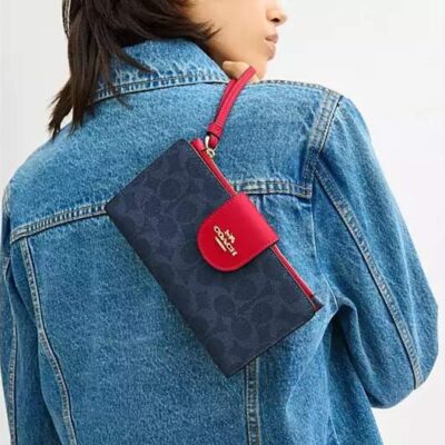 Phone Wallet In Signature Canvas