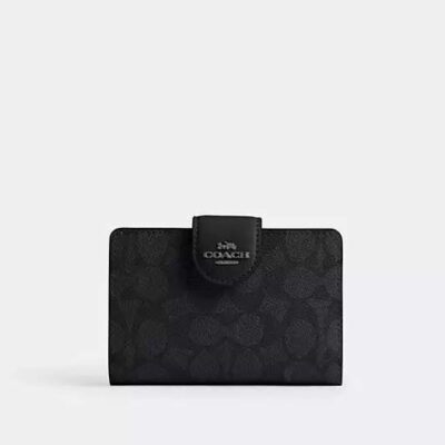 Medium Corner Zip Wallet In Signature Canvas