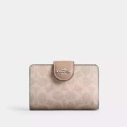 Medium Corner Zip Wallet In Signature Canvas