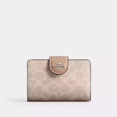 Medium Corner Zip Wallet In Signature Canvas