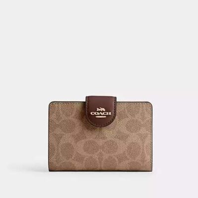 Medium Corner Zip Wallet In Signature Canvas