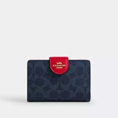 Medium Corner Zip Wallet In Signature Canvas