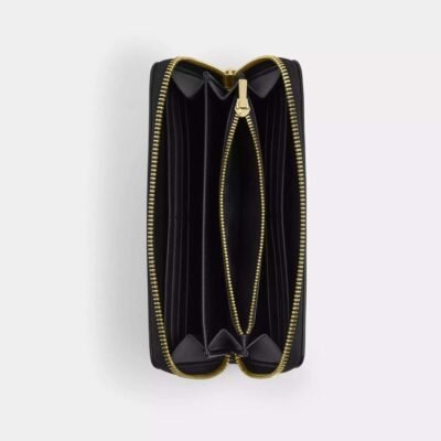 Long Zip Around Wallet With Leopard Print