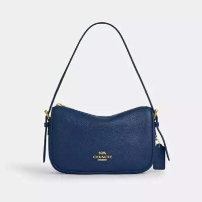 Coach Kailey Shoulder Bag Gold/Deep Blue