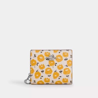 Snap Wallet With Floral Print