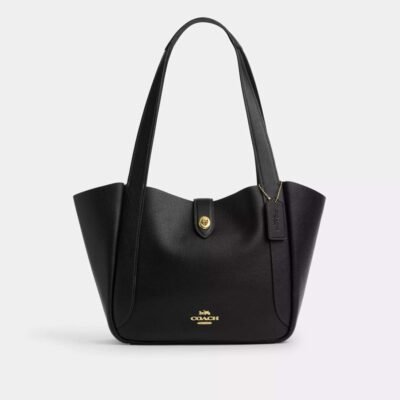 Coach Hadley Turnlock Tote Bag Gold/Black