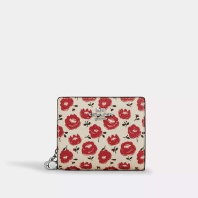 Snap Wallet With Floral Print