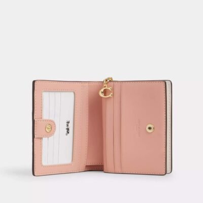 Snap Wallet In Signature Canvas With Floral Print