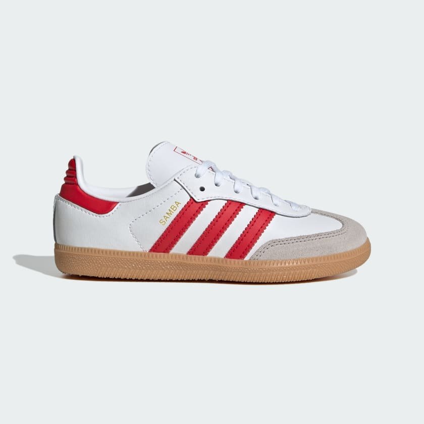 adidas Samba OG Shoes Children Cloud White / Better Scarlet / Gum
