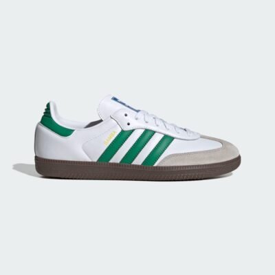 adidas Samba OG Shoes White / Green / Gum