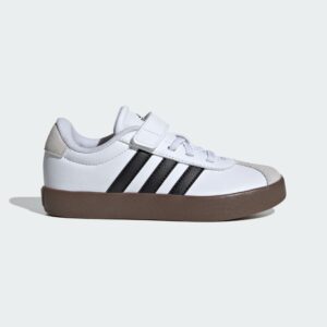 adidas VL Court 3.0 Skateboarding Shoes Kids Cloud White / Core Black / Grey One