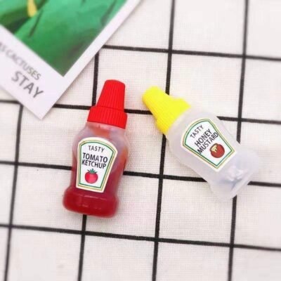 Mini Sauce Bottles – Ketchup & Mustard Set (2pcs, BPA Free)
