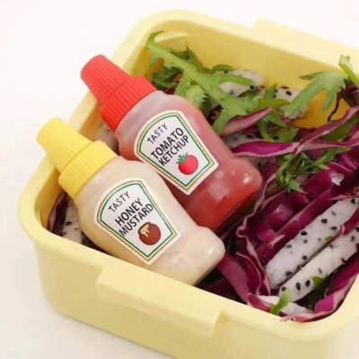 Mini Sauce Bottles – Ketchup & Mustard Set (2pcs, BPA Free)