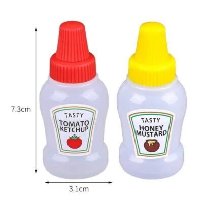 Mini Sauce Bottles – Ketchup & Mustard Set (2pcs, BPA Free)