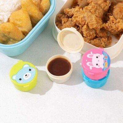 Kids Sauce Containers – 4pcs Cute Animal Set (BPA Free, Leak-Proof)