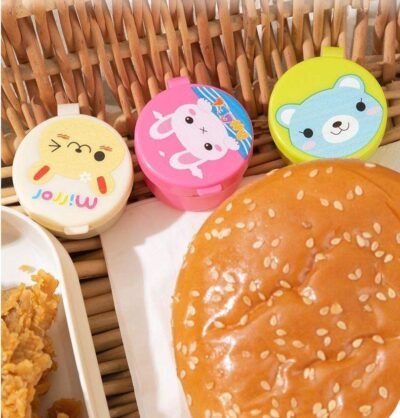 Kids Sauce Containers – 4pcs Cute Animal Set (BPA Free, Leak-Proof)