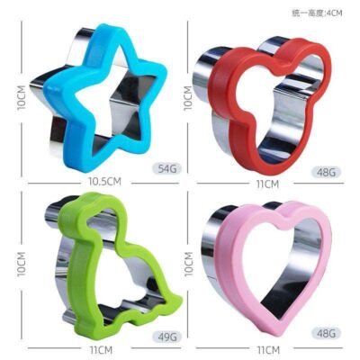 Large Sandwich Cutter Set – 4pcs (Stainless Steel, BPA Free)