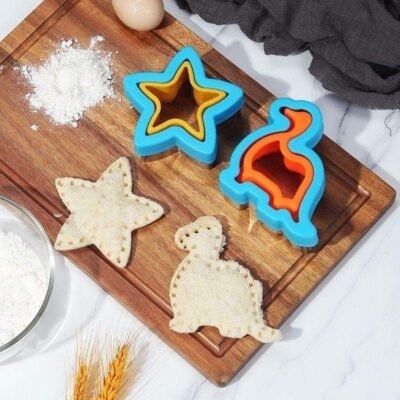 Large Dinosaur Sealed Sandwich Cutter – 2pcs Toast Press (BPA Free)