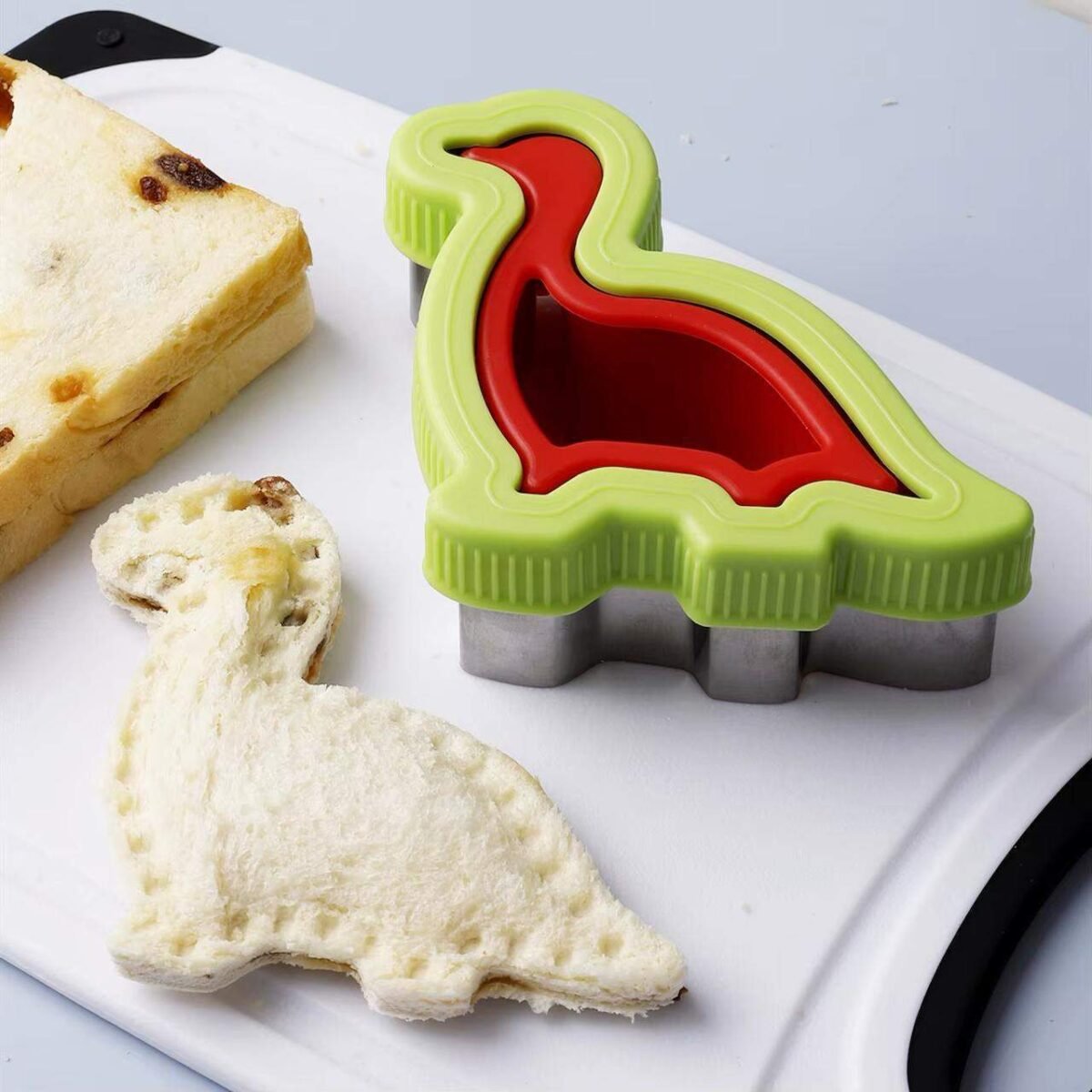Large Dinosaur Sealed Sandwich Cutter – 2pcs Toast Press (BPA Free)