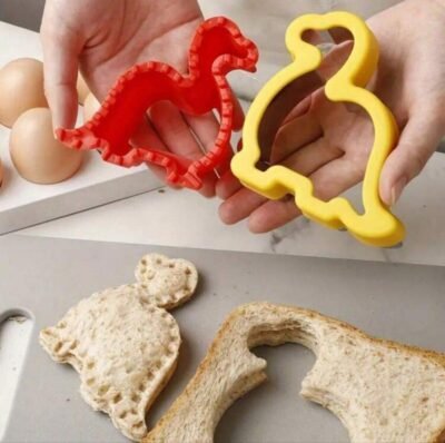 Large Dinosaur Sealed Sandwich Cutter – 2pcs Toast Press (BPA Free)
