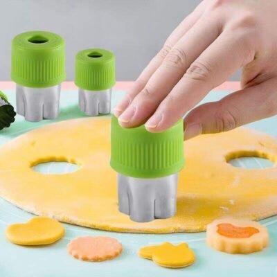 24pcs Fun Lunchbox Cutter Pack – Mini Cookie, Veggie & Fruit Stamp Molds