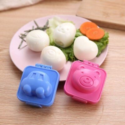 6pcs Cartoon Rice & Egg Mold Pack – Fun Lunchbox Shapers (BPA Free)