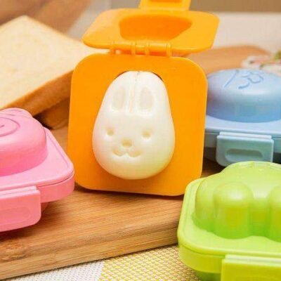 6pcs Cartoon Rice & Egg Mold Pack – Fun Lunchbox Shapers (BPA Free)