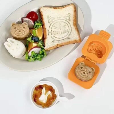 6pcs Cartoon Rice & Egg Mold Pack – Fun Lunchbox Shapers (BPA Free)