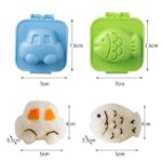 6pcs Cartoon Rice & Egg Mold Pack – Fun Lunchbox Shapers (BPA Free)
