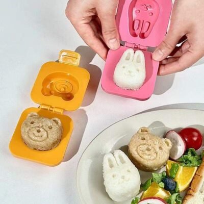6pcs Cartoon Rice & Egg Mold Pack – Fun Lunchbox Shapers (BPA Free)