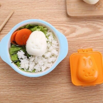 6pcs Cartoon Rice & Egg Mold Pack – Fun Lunchbox Shapers (BPA Free)
