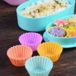 4pcs Silicone Food Cups – Round Lunchbox Dividers, Reusable Snack Holders