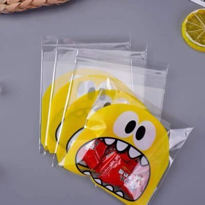 Snack Bags Small – Yellow | Cute Monster Design (100pcs)
