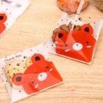 Snack Bags with Cute Bear Design – Medium (100 pcs)