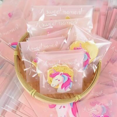 Snack Bags with Unicorn Design – Medium (100 pcs)