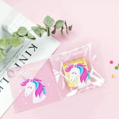 Snack Bags with Unicorn Design – Medium (100 pcs)