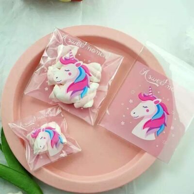 Snack Bags with Unicorn Design – Medium (100 pcs)
