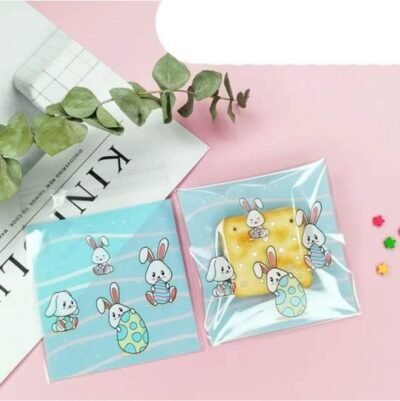 Snack Bags with Bunny Design – Medium (100 pcs)